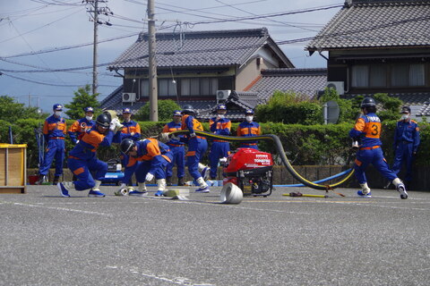 写真：消防操法競練会1
