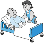 イラスト：介護している様子